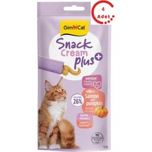 Gimcat Snack Cream Senior Somonlu - Balkabaklı Kedi Ödülü 6X15GR x 4 Adet