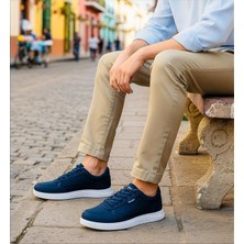 KAFKASLAR AYAKKABI Düz Taban Ortopedik Erkek Dakırs Keten Sneaker Günlük Ayakkabı