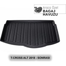 Elorcar Volkswagen T-Cross Alt 2018 - Sonrası 3D Bagaj Havuzu