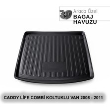 Elorcar Volkswagen Caddy Life Combi Koltuklu Van 2008 - 2011 3D Bagaj Havuzu
