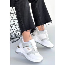 OEY Fashions Geja Beyaz Cilt Bağcıklı Spor Ayakkabı