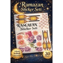 Ramazan Temalı 30 Parça Sticker Seti, Duvar ve Cam Süsleme Dekorasyonu