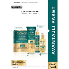 Bioxcin Keratin Argan Şampuan + Sıvı Saç Kremi + Saç Bakım Kremi + Saç Bakım Yağı Seti