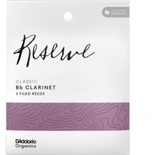 D'addario ODCT0330 Organic Reserve Classic Bb Klarnet Kamışı No: 3.0 (Profesyonel) - 3'lü Paket | Zengin Ton Karakteri ve Organik Malzeme Kalitesi