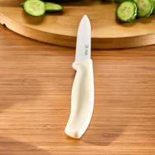 Karaca Dr. Inox Tırtıklı Sebze Bçağı Krem 21 cm