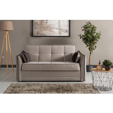 Meşe Mobilya Santiago Prime Modern Bazalı ve Yatak Olabilen Granür Süngerli Çekyat