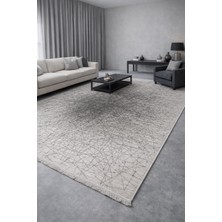 Hoom Rugs Emperor Krem Antrasit Yüksek Kalite Sık Dokuma Salon Halısı