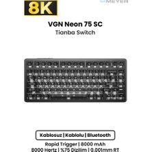 Meyer Gaming Vgn Neon 75 Sc Super Competitive Hall Effect Mekanik Klavye [0.001MM Rt]