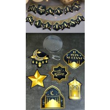 LED Işıklı 11 Ayın Sultanı Ramazan Bayramı Süs Seti, Tavan Dekoru 6'lı