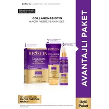 Bioxcin Collagen & Biotin Hacim Şampuanı + Saç Bakım Kremi + Sıvı Saç Kremi