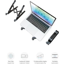 Piranha 5466 Katlanabilir Kaydırmaz Ayarlı Notebook Standı Yükseltici / Ayarlanabilir 10 Farklı Açı / Laptop