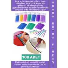 Wintoup Ince Uç Yumuşak Kıl Boya Çizik Kapama Temizlik Mini Tek Kullanımlık Esnek Araba Rötuş Fırçası 100'LÜ