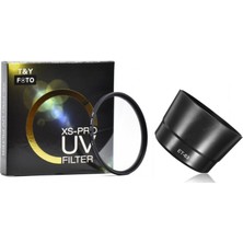 Tianya - Canon 55-250mm Stm Lens için 58mm XS-PRO Slim Koruyucu Uv Filtre + Et-63 Bayonet Parasoley