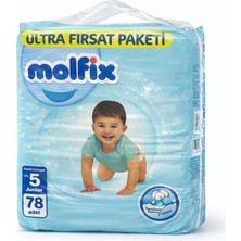 Molfix Ultra Fırsat Paketi Bebek Bezi Junior 5 Numara 78 Adet (11-18 Kg)
