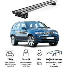 Today Auto Pençe Bmw X5 (2003-2007) Uyumlu Gri Ara Atkı 135CM Port Bagaj Tavan Barı