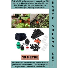 Wintoup Dayanıklı Plastik Balkon Bahçe Sera Bitki Akış Kontrol Vanalı Pratik 10 Metre Sulama Sistemi Seti