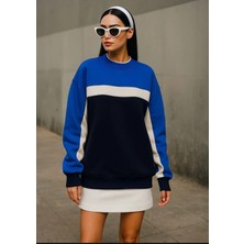 Butik Belvita Üç Renkli Swratshırt- Mavi