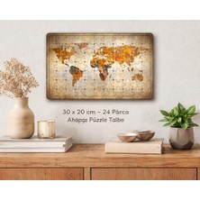 Basel Maison Eskitme Dünya Haritası - Ahşap Puzzle