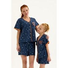 Lilian L40272 Smıley Stars Şort Takımı Anne Kız Pijama Takımı.ayrı Ayrı Satılır Fiyatlar Farklıdır