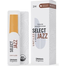 D'addario ORRS05TSX2M Organic Select Jazz Unfiled Tenor Saksafon Kamışı No: 2 Medium (Profesyonel/caz) - 5'li Paket | Kimyasalsız Doğal Üretim ve Karakteristik Caz Tonu