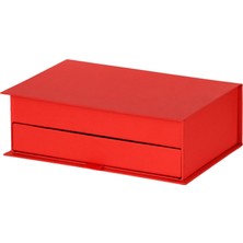 Ambalaj Pazarı 2 Katlı Çekmeceli Mukavva Kutu (Kırmızı)