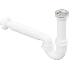 Aqua Bagno Comfort Lavabo Sifonu, Koku Önleyici, Ayarlanabilir, Süzgeç Dahil