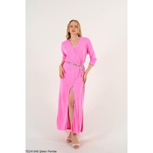 Butik Belvita Düz Düğmeli Elbise