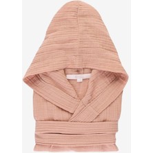 Barine Müslin Pamuk Çocuk Bornozu Pembe