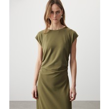 Miss İpekyol Büzgülü penye elbise IS1260002172022