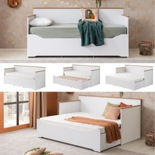 Setay Yavrulu Karyola, Tirilye Divan Karyola, Açılır Çift Kişilik Karyola + Soft Yatak