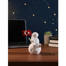 Bayan Rottenmeier Türk Bayraklı Astronot Dekoratif Obje - Biblo - Dekor