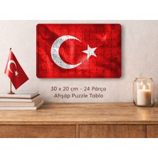 Basel Maison Şanlı Türk Bayrağı - Ahşap Puzzle