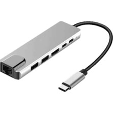 Astraltech Macbook Pro/air Uyumlu USB Type-C 8 In 1 Hub Dönüştürücü Çevirici Çoklayıcı USB Hdmı Micro Sd 8 Girişli