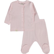 Civil Baby Düz 1-6 Ay Pijama Takımı - Pudra 6-9 Ay