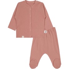 Civil Baby Düz 1-6 Ay Pijama Takımı - Pembe 6-9 Ay