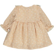 Lüks Kumru Tekstil Lüks Kumru Roba Fistolu Bandanalı 6-18 Ay Elbise - Pudra 6-9 Ay