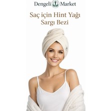 Dengeli Market Saç Için Hint Yağı Sargı Bezi - % 100 Pamuklu - Tekrar Kullanılabilir - Saklama Kesesi Hediye