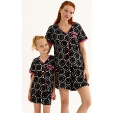 Lilian L40272 Smıley Stars Şort Takımı Anne Kız Pijama Takımı.ayrı Ayrı Satılır Fiyatlar Farklıdır