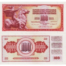 Banknoting Yugoslavya 100 Dinar 1981 Çilaltı+