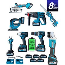 Hırdavat Kimmeer Plus 8'li Kömürsüz Şarjlı Makine Seti