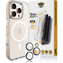 Buff Labs Buff iPhone 16 Pro Avantaj Paket - Magsafe Kılıf + Ekran Koruyucu + Lens Koruyucu Privacy