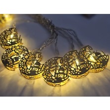 Ramazan Kandili 2 Pilli LED Süsleme Dekor Işık, 2 Metre Uzunluk
