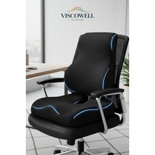 Viscowell Visco Ortopedik Oturma ve Bel Destek Minderi Seti Koksiks Minderi Sırt Bel Destek Yastığı