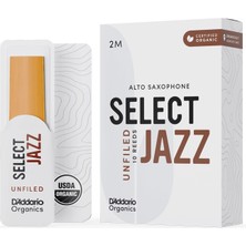 D'addario ORRS10ASX2M Organic Select Jazz Unfiled Alto Saksafon Kamışı No: 2 Medium (Profesyonel/caz) - 10'lu Paket | Kimyasalsız Organik Tarım Sertifikalı ve Doğal Ses Karakteri