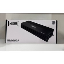 Mobass MBD-200.4 4X200RMS Class D 4 Kanal Stereo Oto Amfi