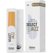 D'addario ORSF05TSX3S Organic Select Jazz Filed Tenor Saksafon Kamışı No: 3 Soft (Profesyonel/caz) - 5'li Paket | Filed Kesim, Organik Üretim ve Hızlı Tepki Kabiliyeti