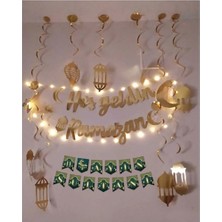 10'lu Tavan Süs ve Ramazan Hoşgeldin Banner ile Ev Dekoru Seti