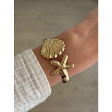 İrem Yıldız Çelik Gold Ayarlanabilir Kelepçe