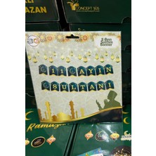 Ramazan Temalı Asma Süsleme Seti, Hoşgeldin Ramazan ve 11 Ayın Sultanı Yazılı