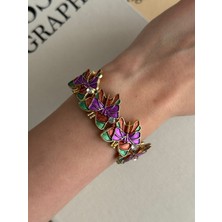 İrem Yıldız Çelik Desenli Esnek Bileklik